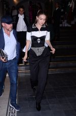 GIGI HADID Leaves Vogue Dinner in Paris 07/02/2019