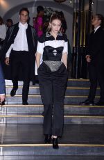 GIGI HADID Leaves Vogue Dinner in Paris 07/02/2019