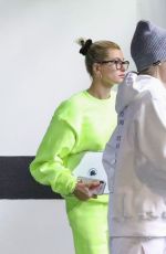 HAILEY and Justin BIEBER at a Hockey Game Practice in Los Angeles 07/02/2019