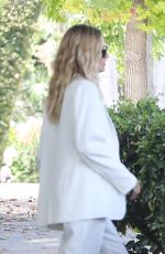 HAILEY BIEBER All in White Out in West Hollywood 07/28/2019
