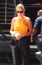 HAILEY BIEBER Arrives at a Business Meeting in Los Angeles 07/09/2019