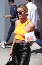 HAILEY BIEBER Arrives at a Business Meeting in Los Angeles 07/09/2019