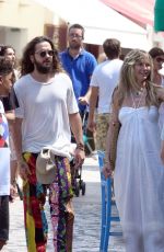 HEIDI KLUM and Tom Kaulitz Out in Capri 07/28/2019