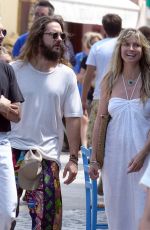 HEIDI KLUM and Tom Kaulitz Out in Capri 07/28/2019