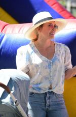 HILARY DUFF at a Farmers Market in Studio City 07/28/2019