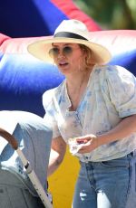 HILARY DUFF at a Farmers Market in Studio City 07/28/2019