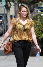 HILARY DUFF at a Nail Salon in Studio City 07/03/2019