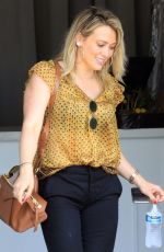 HILARY DUFF at a Nail Salon in Studio City 07/03/2019