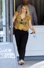 HILARY DUFF at a Nail Salon in Studio City 07/03/2019