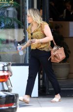 HILARY DUFF at a Nail Salon in Studio City 07/03/2019