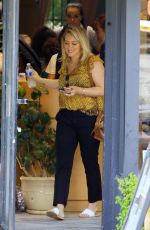 HILARY DUFF at a Nail Salon in Studio City 07/03/2019