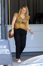 HILARY DUFF at a Nail Salon in Studio City 07/03/2019
