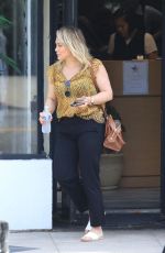 HILARY DUFF at a Nail Salon in Studio City 07/03/2019