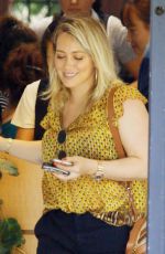 HILARY DUFF at a Nail Salon in Studio City 07/03/2019