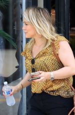 HILARY DUFF at a Nail Salon in Studio City 07/03/2019