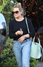 HILARY DUFF at Il Pastaio in Beverly Hills 07/08/2019
