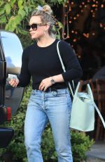 HILARY DUFF at Il Pastaio in Beverly Hills 07/08/2019