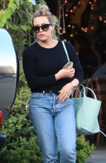 HILARY DUFF at Il Pastaio in Beverly Hills 07/08/2019