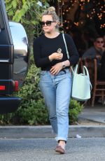 HILARY DUFF at Il Pastaio in Beverly Hills 07/08/2019