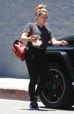 HILARY DUFF Leaves Pilates Class in Los Angeles 07/01/2019