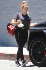 HILARY DUFF Leaves Pilates Class in Los Angeles 07/01/2019