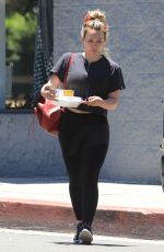 HILARY DUFF Leaves Pilates Class in Los Angeles 07/01/2019