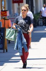 HILARY DUFF Out Shopping in Studio City 07/15/2019