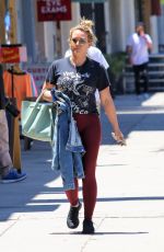 HILARY DUFF Out Shopping in Studio City 07/15/2019