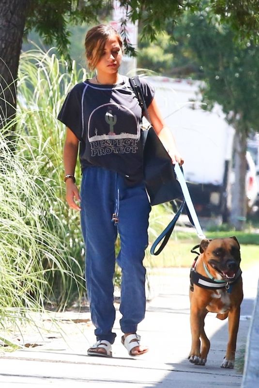 ISABELA MONER Out with Her Dog in West Hollywood 07/17/2019