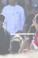 JAMIE FOXX and NINA DOBREV at Independence Day Party at Leonardo Dicaprio