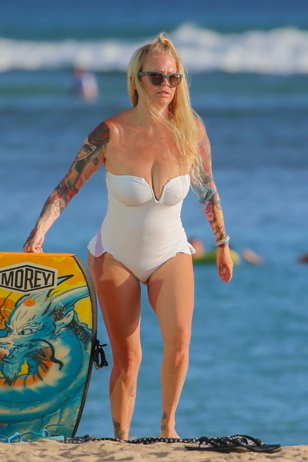 JENNA JAMESON in Swimsuit on the Beach in Hawaii 06/30/2019.