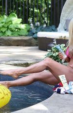 JENNY MCCARTHY in Bikini at a Pool in Los Angeles 07/17/2019