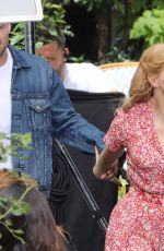 JESSICA CHASTAIN and SEBASTIAN STAN on the Set of 355 in Paris 07/10/2019