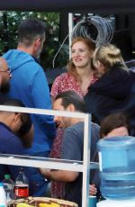 JESSICA CHASTAIN on the Set of 355 in Paris 07/10/2019