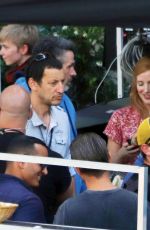 JESSICA CHASTAIN on the Set of 355 in Paris 07/10/2019