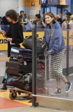 KAIA GERBER Arrives at Fiumicino Airport in Rome 07/04/2019