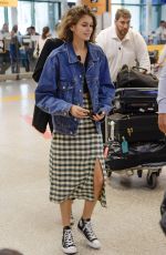 KAIA GERBER Arrives at Fiumicino Airport in Rome 07/04/2019