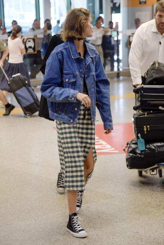 KAIA GERBER Arrives at Fiumicino Airport in Rome 07/04/2019