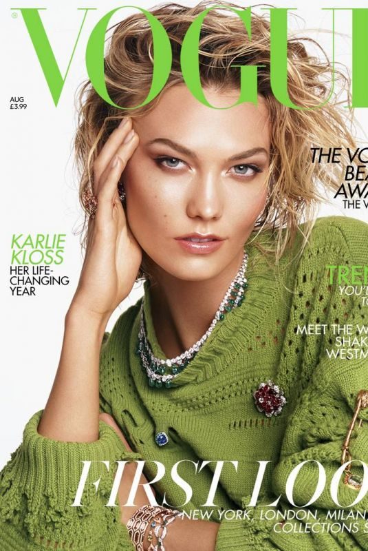 KARLIE KLOSS in Vogue Magazine, UK August 2019
