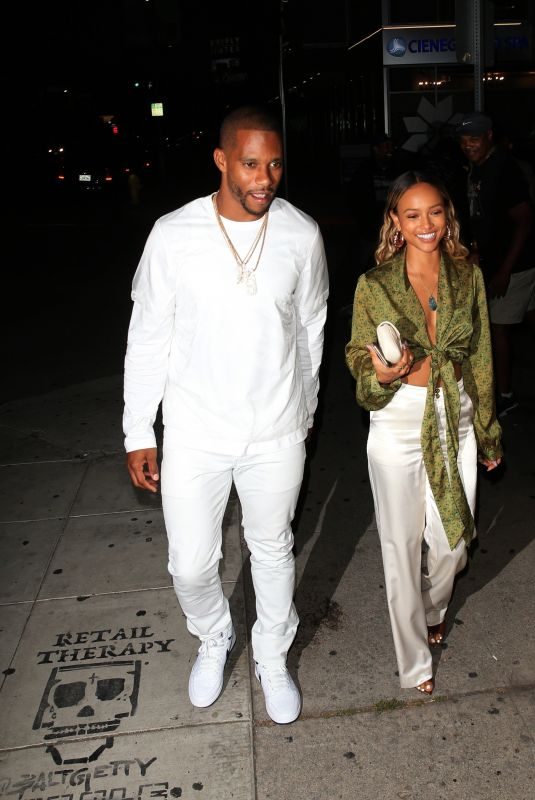 KARRUECHE TRAN and Victor Cruz at Nice Guy in West Hollywood 07/10/2019