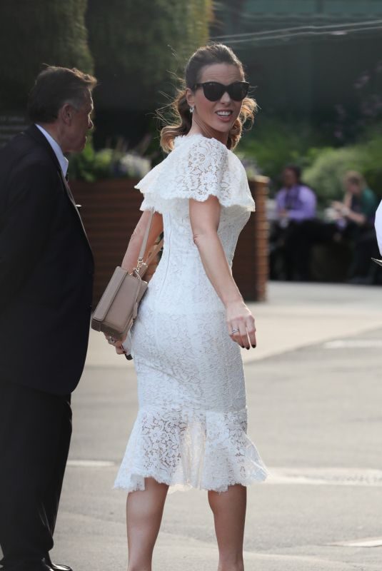 KATE BECKINSALE Arrives at Wimbledon Tennis Championships in London 07/14/2019