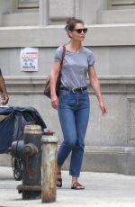 KATIE HOLMES Out in New York 07/17/2019