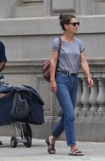 KATIE HOLMES Out in New York 07/17/2019