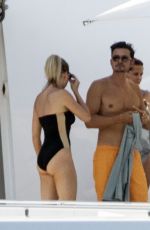 KATY PERRY in Swimsuit at a Boat in Mallorca 07/24/2019