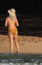 KATY PERRY in Swimsuit on the Set of Her New Music Video at a Beach in Hawaii 07/01/2019