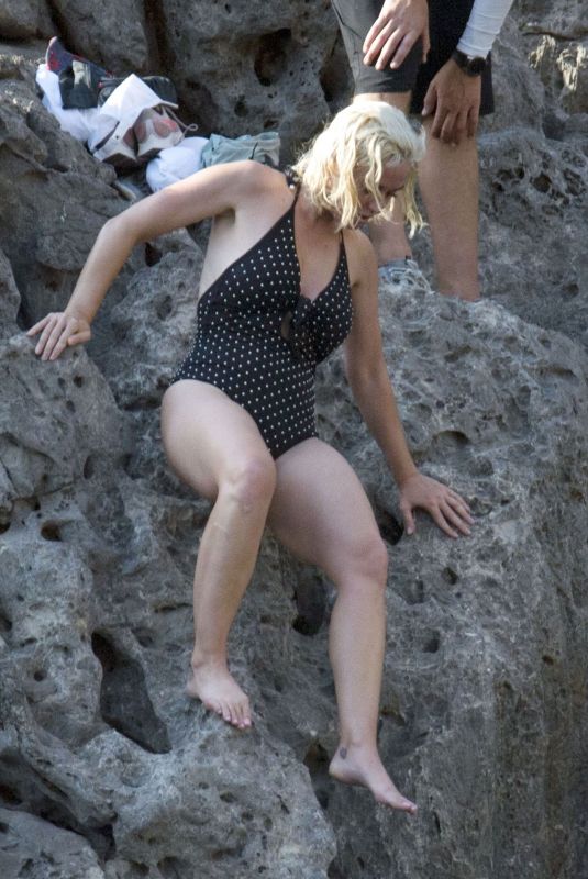 KATY PERRY in Swimsuit on Vacation in Spain 07/25/2019