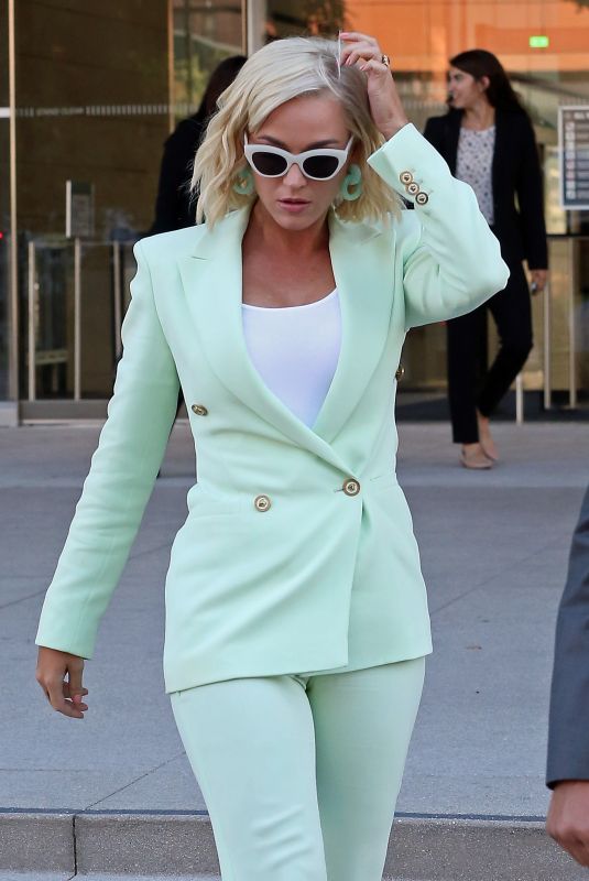 KATY PERRY Leaves Court for Trial Over Dark Horse in Los Angeles 07/18/2019