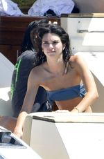 KENDALL JENNER in Bikini at a Tacht in Corsica 07/26/2019