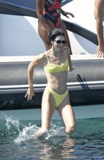 KENDALL JENNER in Yellow Bikini at Mykonos Island 07/08/2019