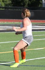 KENDRA WILKINSON Playing Soccer in Los Angeles 07/08/2019
